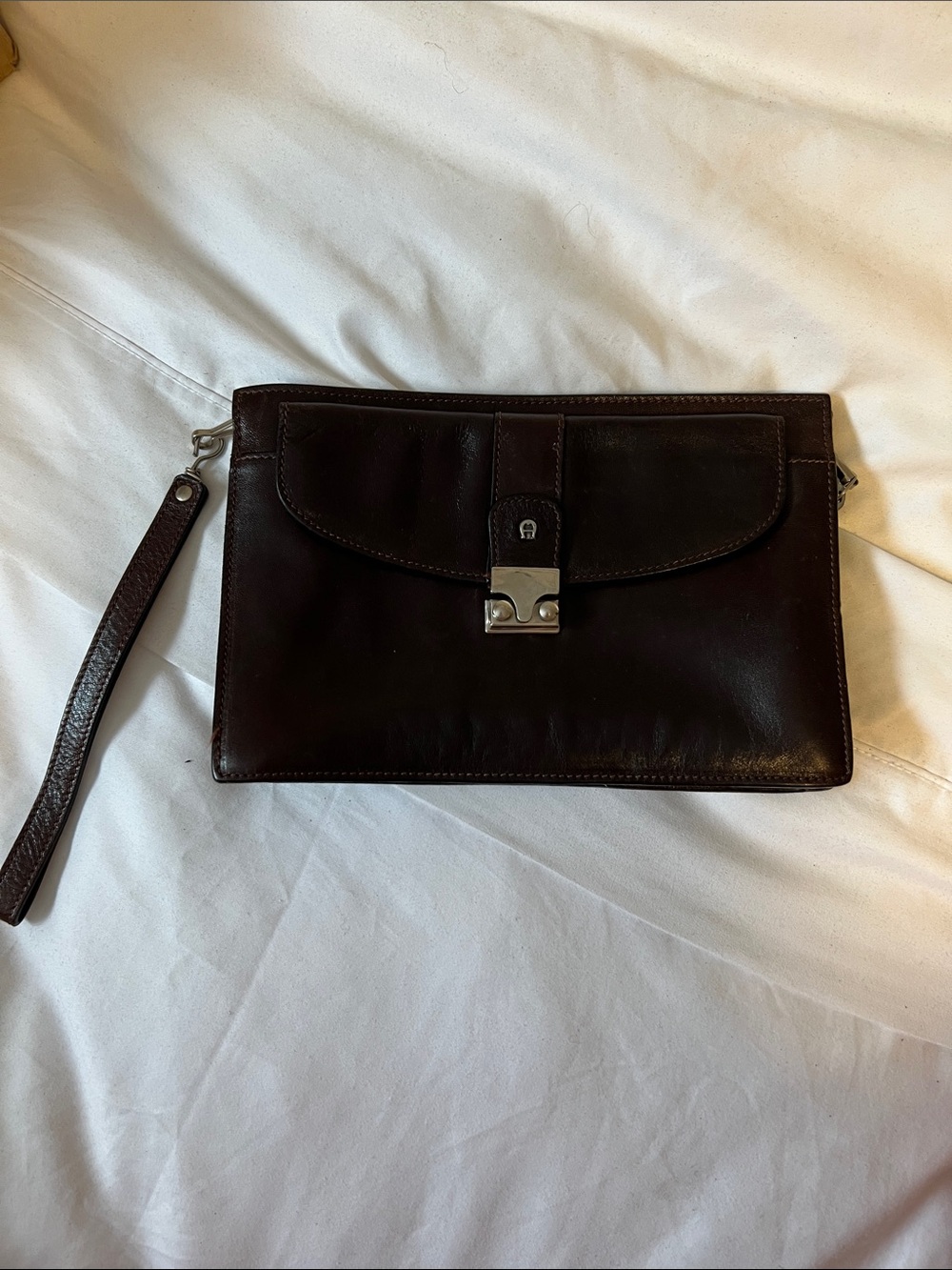 Etienne Aigner leather clutch